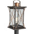 Progress Barlowe P540068 020 1 100 Watt MED POST LANTERN in Antique Bronze Finish Model: P540068-020