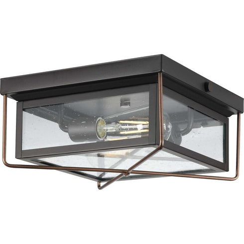 Progress Barlowe P550069 020 2 60 Watt MED FLUSH MOUNT in Antique Bronze Finish Model: P550069-020