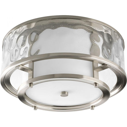 Progress Bay Court P3942 09 2 75 Watt MED CLOSE TO CEILING in Brushed Nickel Finish Model: P3942-09