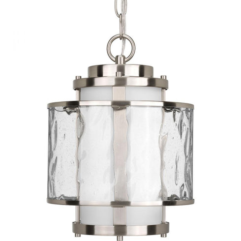 Progress Bay Court P5589 09 1 100 Watt MED CHAIN HUNG LANTERN in Brushed Nickel Finish Model: P5589-09