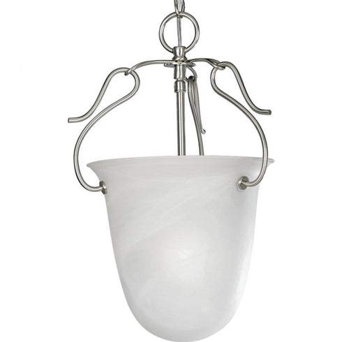 Progress Bedford Collection One Light Foyer Pendant in Brushed Nickel Finish Model: P3788-09