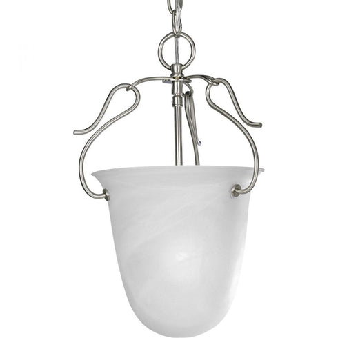 Progress Bedford Collection One Light Foyer Pendant in Brushed Nickel Finish Model: P3788-09