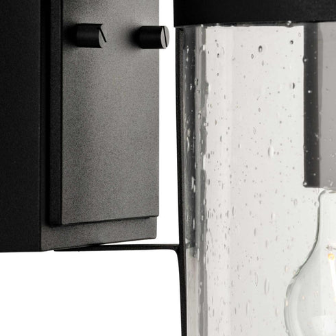 Progress Belden Collection One Light in Black Medium Modern Farmhouse Medium Outdoor Wall Lantern Model: P560272-031