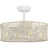 Progress Belva P250068 151 WB 4 Light LED CEILING FAN in Cottage White Finish Model: P250068-151-WB