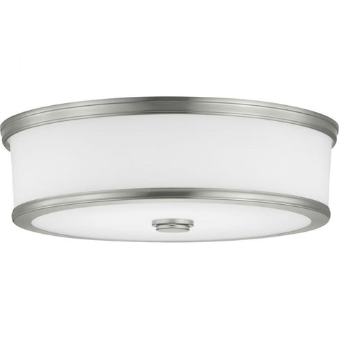 Progress Bezel Led 1 Light P350087 009 30 1 25 Watt LED FLUSH MOUNT in Brushed Nickel Finish Model: P350087-009-30