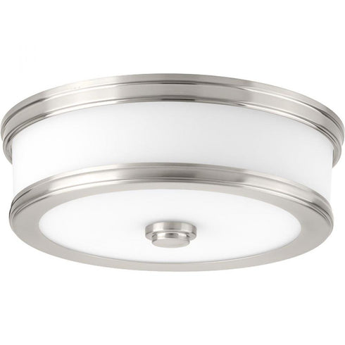 Progress Bezel LED P350085 009 30 1 17 Watt 3000K FLUSH MOUNT in Brushed Nickel Finish Model: P350085-009-30