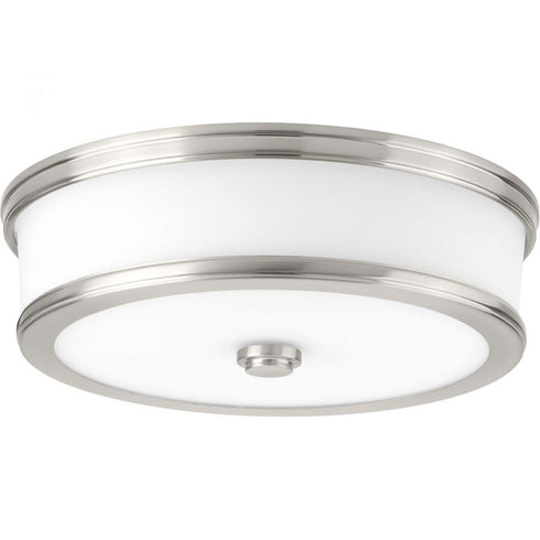Progress Bezel LED P350086 009 30 1 25 Watt 3000K FLUSH MOUNT in Brushed Nickel Finish Model: P350086-009-30