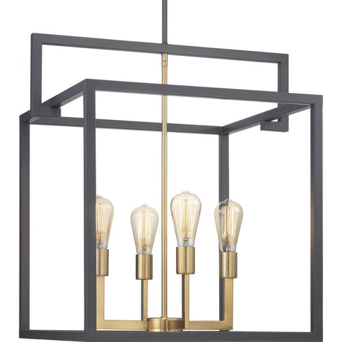 Progress Blakely P500168 143 4 60 Watt MED PENDANT in Graphite Finish Model: P500168-143