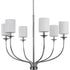 Progress Bonita P400227 009 6 40 Watt CAND CHANDELIER in Brushed Nickel Finish Model: P400227-009