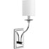 Progress Bonita P710018 009 1 60 Watt CAND WALL SCONCE in Brushed Nickel Finish Model: P710018-009