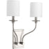 Progress Bonita P710019 009 2 60 Watt CAND WALL SCONCE in Brushed Nickel Finish Model: P710019-009