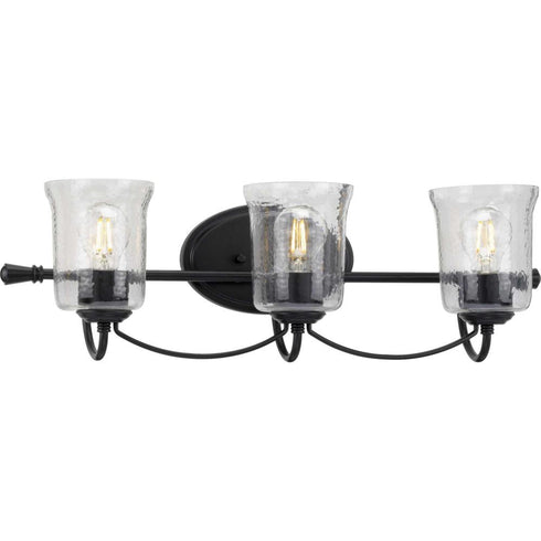 Progress Bowman P300255 031 3 60 Watt MED BATH BRACKET in Matte Black Finish Model: P300255-031