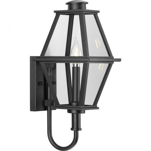 Progress Bradshaw P560347 031 1 Light WALL LANTERN in Textured Black Finish Model: P560347-031