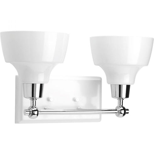 Progress Bramlett P300040 009 2 100 Watt MED BATH BRACKET in Brushed Nickel Finish Model: P300040-009