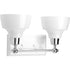 Progress Bramlett P300040 009 2 100 Watt MED BATH BRACKET in Brushed Nickel Finish Model: P300040-009