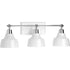 Progress Bramlett P300041 009 3 100 Watt MED BATH BRACKET in Brushed Nickel Finish Model: P300041-009