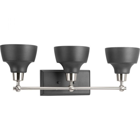 Progress Bramlett P300041 009 3 100 Watt MED BATH BRACKET in Brushed Nickel Finish Model: P300041-009