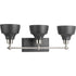Progress Bramlett P300041 009 3 100 Watt MED BATH BRACKET in Brushed Nickel Finish Model: P300041-009
