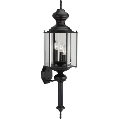 Progress BrassGUARD Lantern P5731 31 3 60 Watt CAND WALL LANTERN in Matte Black Finish Model: P5731-31