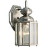 Progress BrassGUARD Lantern P5756 09 1 100 Watt MED WALL LANTERN in Brushed Nickel Finish Model: P5756-09