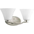 Progress Bravo P2005 09 2 100 Watt MED BATH BRACKET in Brushed Nickel Finish Model: P2005-09