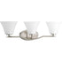 Progress Bravo P2006 09 3 100 Watt MED BATH BRACKET in Brushed Nickel Finish Model: P2006-09