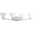 Progress Bravo P2007 09 4 100 Watt MED BATH BRACKET in Brushed Nickel Finish Model: P2007-09