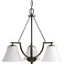 Progress Bravo P4621 09 3 100 Watt MED CHANDELIER in Brushed Nickel Finish Model: P4621-09