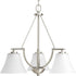 Progress Bravo P4621 09 3 100 Watt MED CHANDELIER in Brushed Nickel Finish Model: P4621-09