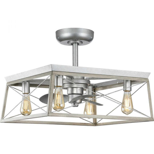 Progress Briarwood P250067 020 WB 4 Light 22IN CEILING FAN in Antique Bronze Finish Model: P250067-020-WB