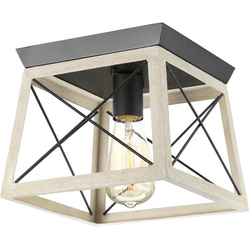 Progress Briarwood P350022 020 1 60 Watt MED FLUSH MOUNT in Antique Bronze Finish Model: P350022-020