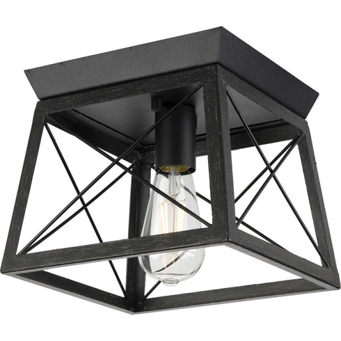 Progress Briarwood P350022 020 1 60 Watt MED FLUSH MOUNT in Antique Bronze Finish Model: P350022-020
