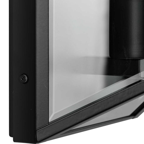 Progress Bristol Collection One Light Black Modern Farmhouse Medium Outdoor Wall Lantern in Matte Black Finish Model: P560359-31M