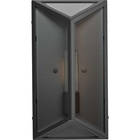 Progress Bristol Collection One Light Black Modern Farmhouse Medium Outdoor Wall Lantern in Matte Black Finish Model: P560359-31M