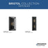 Progress Bristol Collection Two Light Black Modern Farmhouse Large Outdoor Wall Lantern in Matte Black Finish Model: P560360-31M