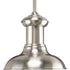 Progress Brookside One Light Mini Pendant in Brushed Nickel Finish Model: P5023-09