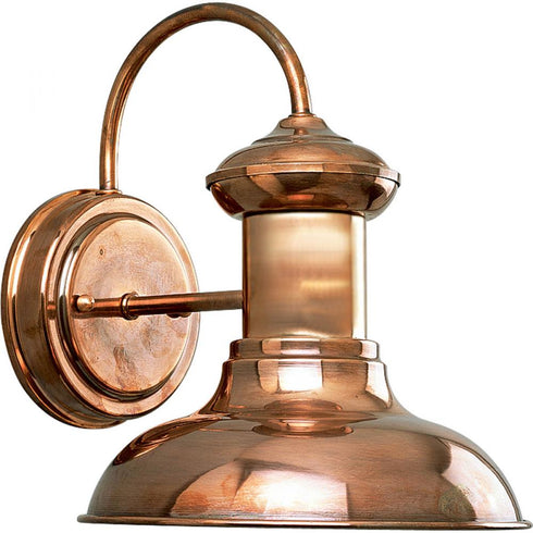 Progress Brookside P5721 14 1 60 Watt MED WALL LANTERN in Copper Finish Model: P5721-14