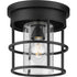 Progress Burgess P350236 196 1 Light FLUSHMT in Aged Bronze Finish Model: P350236-196