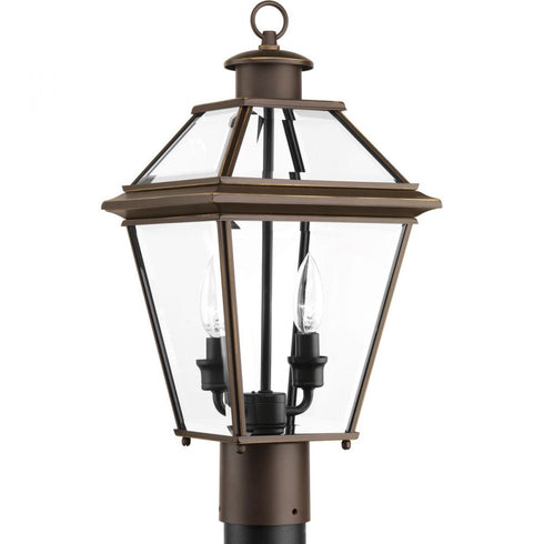 Progress Burlington P6437 20 2 60 Watt CAND POST LANTERN in Antique Bronze Finish Model: P6437-20