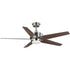 Progress Byars P250061 009 30 54IN 5 BLD FAN With Light KIT in Brushed Nickel Finish Model: P250061-009-30