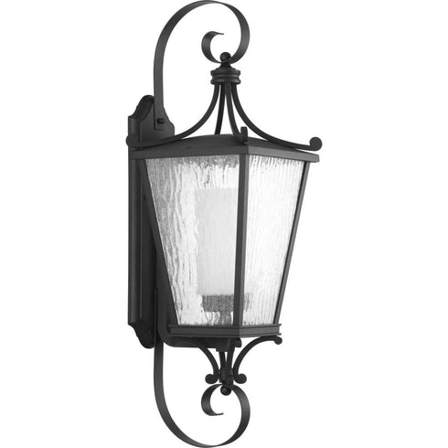 Progress Cadence P6628 31MD 1 100 Watt MED WALL LANTERN in Textured Black Finish Model: P6628-31MD