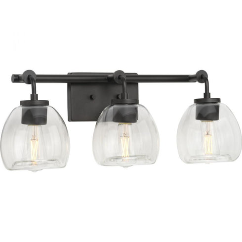 Progress Caisson P300347 143 3 60 Watt MED BATH BRACKET in Graphite Finish Model: P300347-143