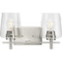 Progress Calais P300361 009 2 60 Watt MED BATH BRACKET in Brushed Nickel Finish Model: P300361-009