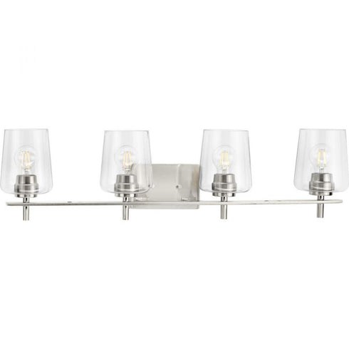 Progress Calais P300363 009 4 60 Watt MED BATH BRACKET in Brushed Nickel Finish Model: P300363-009