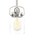 Progress Calhoun P500055 009 1 100 Watt MED MINI PENDANT in Brushed Nickel Finish Model: P500055-009