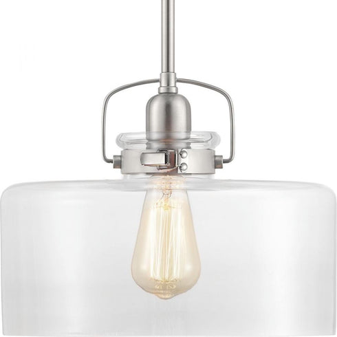 Progress Calhoun P500152 009 1 60 Watt MED PENDANT in Brushed Nickel Finish Model: P500152-009
