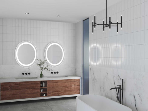 Progress Captarent LED Captarent Collection 30in. x 36 in. Oval Illuminated Integrated LED in White Color Model: P300469-030-CS
