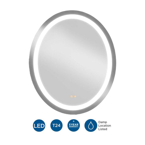 Progress Captarent LED Captarent Collection 30in. x 36 in. Oval Illuminated Integrated LED in White Color Model: P300469-030-CS