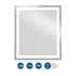 Progress Captarent LED Captarent Collection 36 in. x 42 in. Rectangular Illuminated Integrated LED in White Color Model: P300470-030-CS