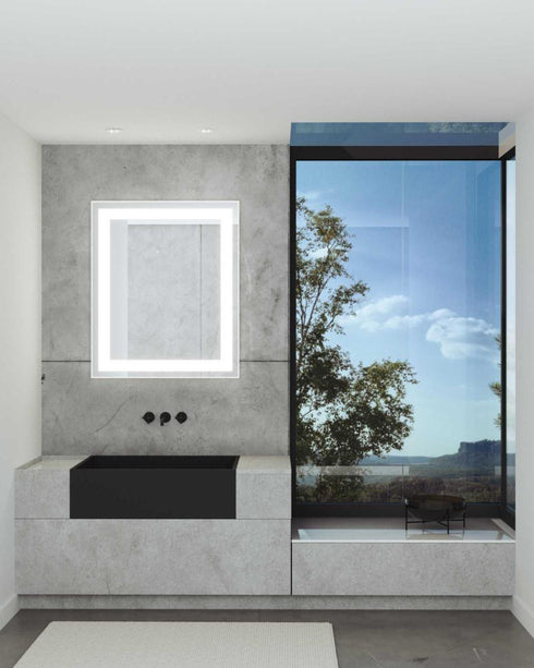 Progress Captarent LED Captarent Collection 36 in. x 42 in. Rectangular Illuminated Integrated LED in White Color Model: P300470-030-CS